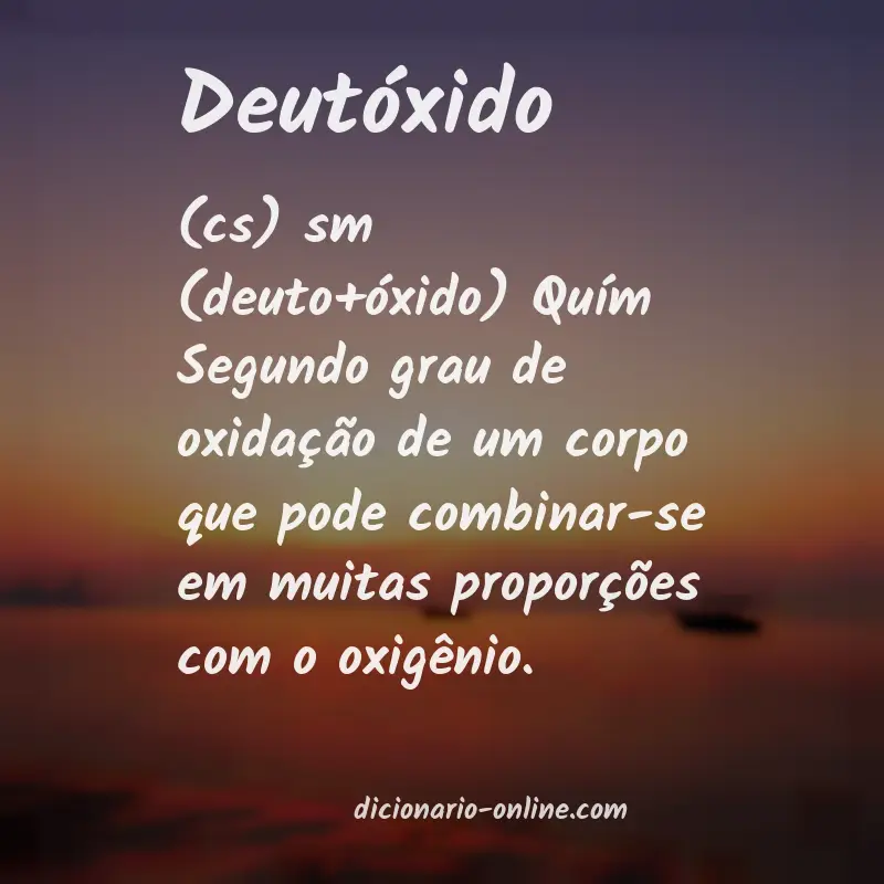 Significado de deutóxido