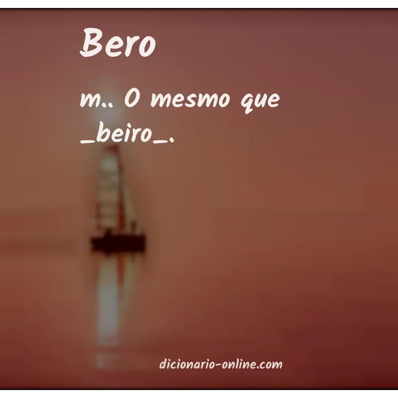Significado de bero