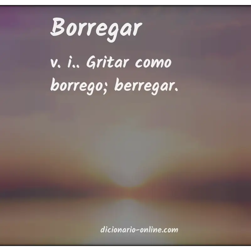 Significado de borregar