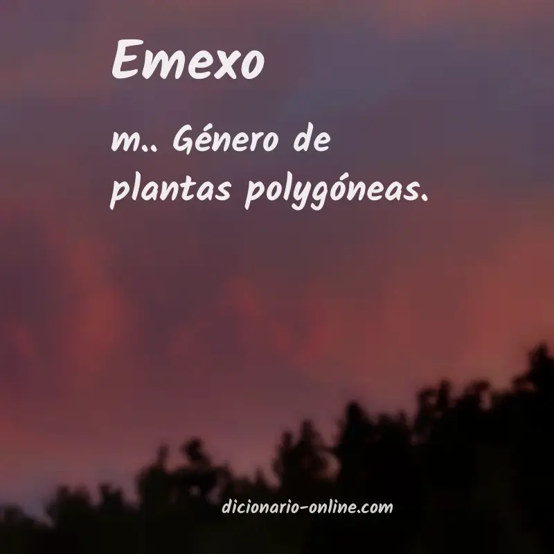 Significado de emexo