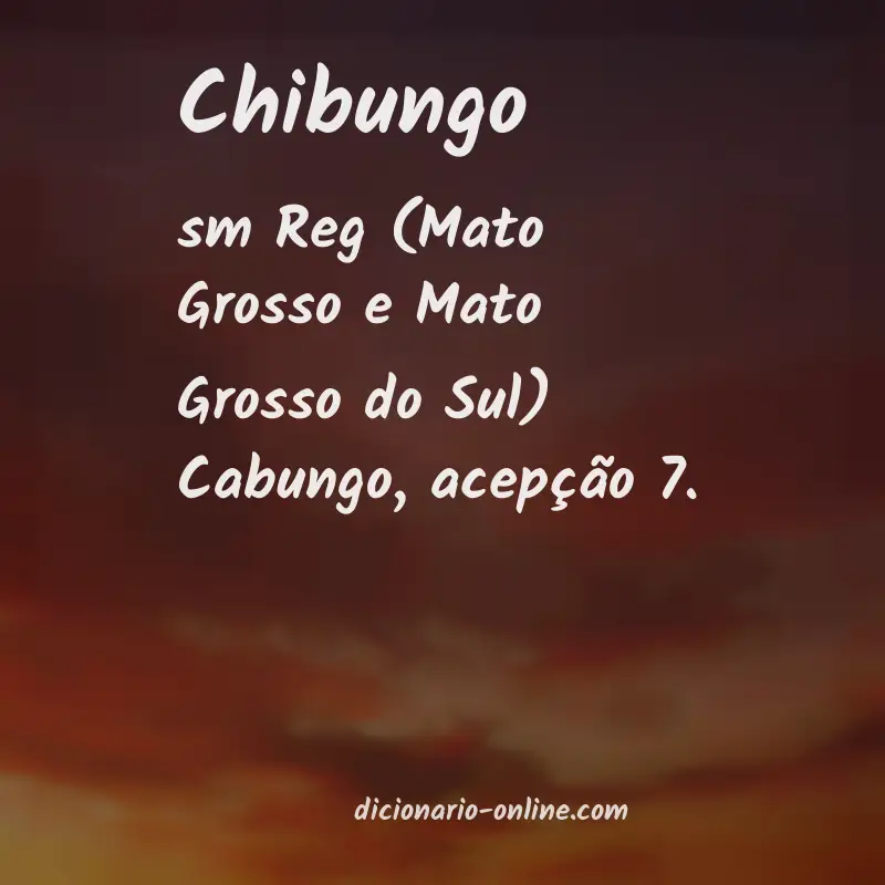 Significado de chibungo