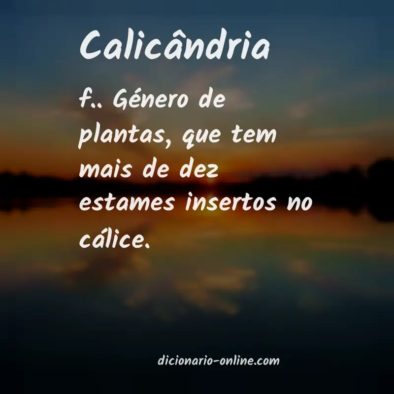 Significado de calicândria