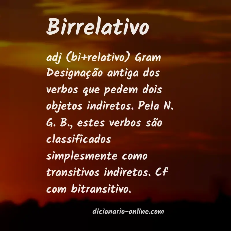Significado de birrelativo