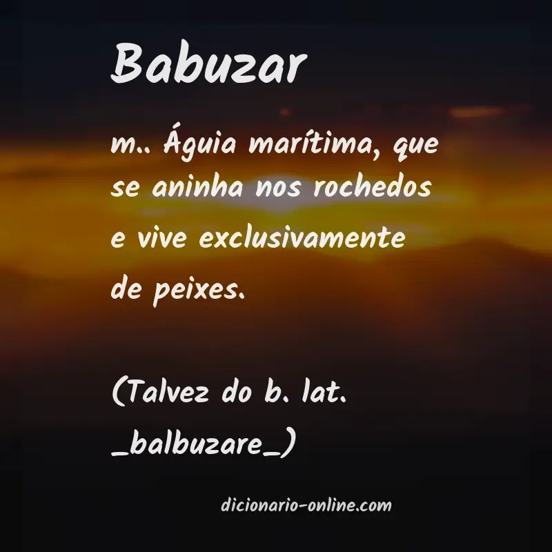 Significado de babuzar