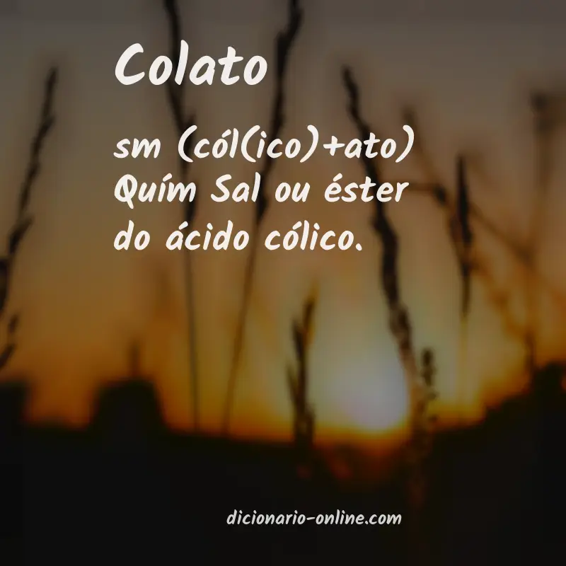 Significado de colato