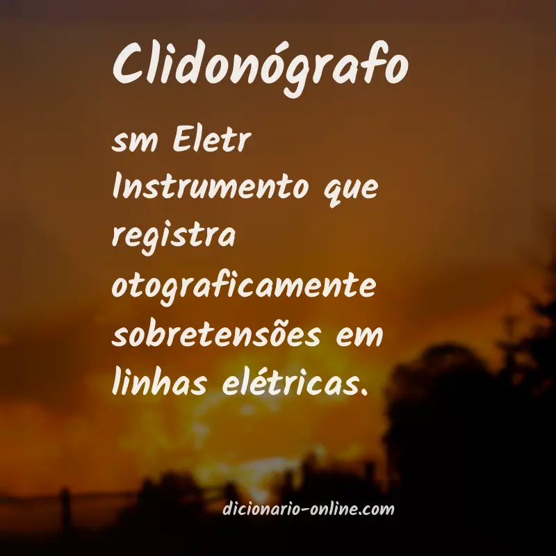 Significado de clidonógrafo