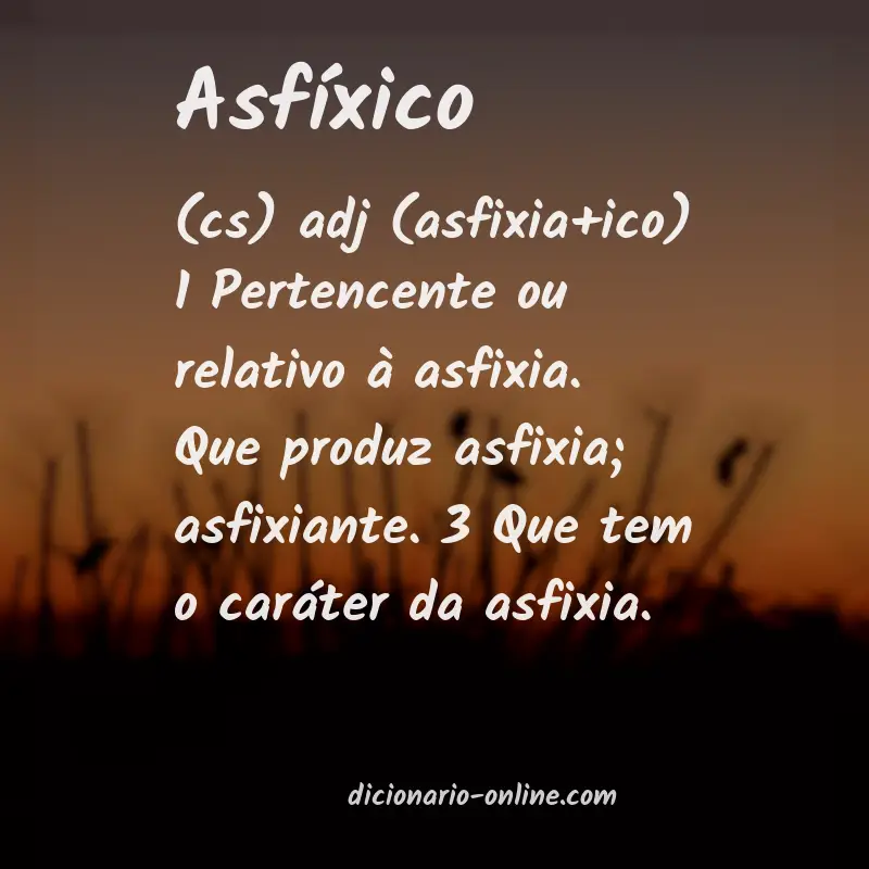Significado de asfíxico