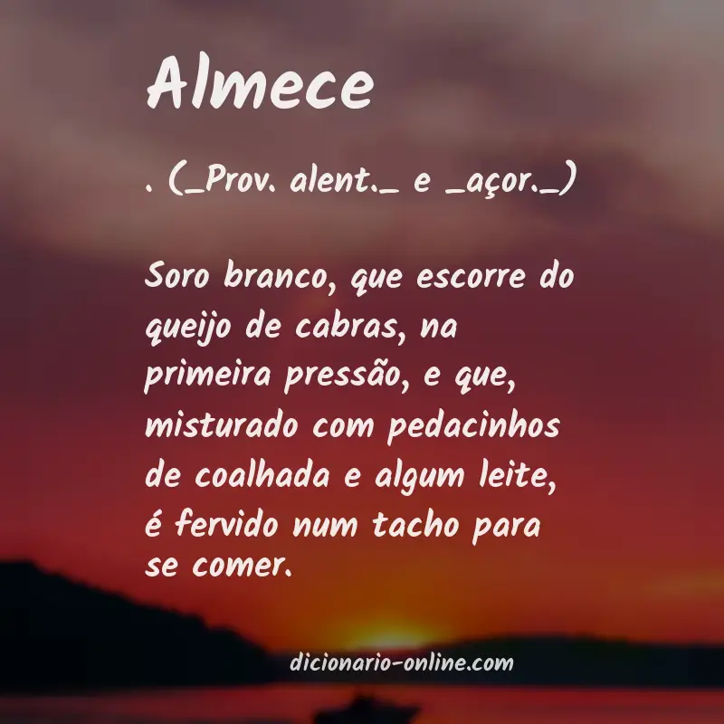 Significado de almece