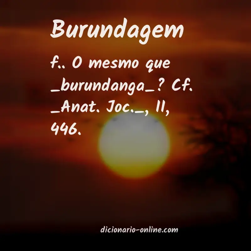 Significado de burundagem