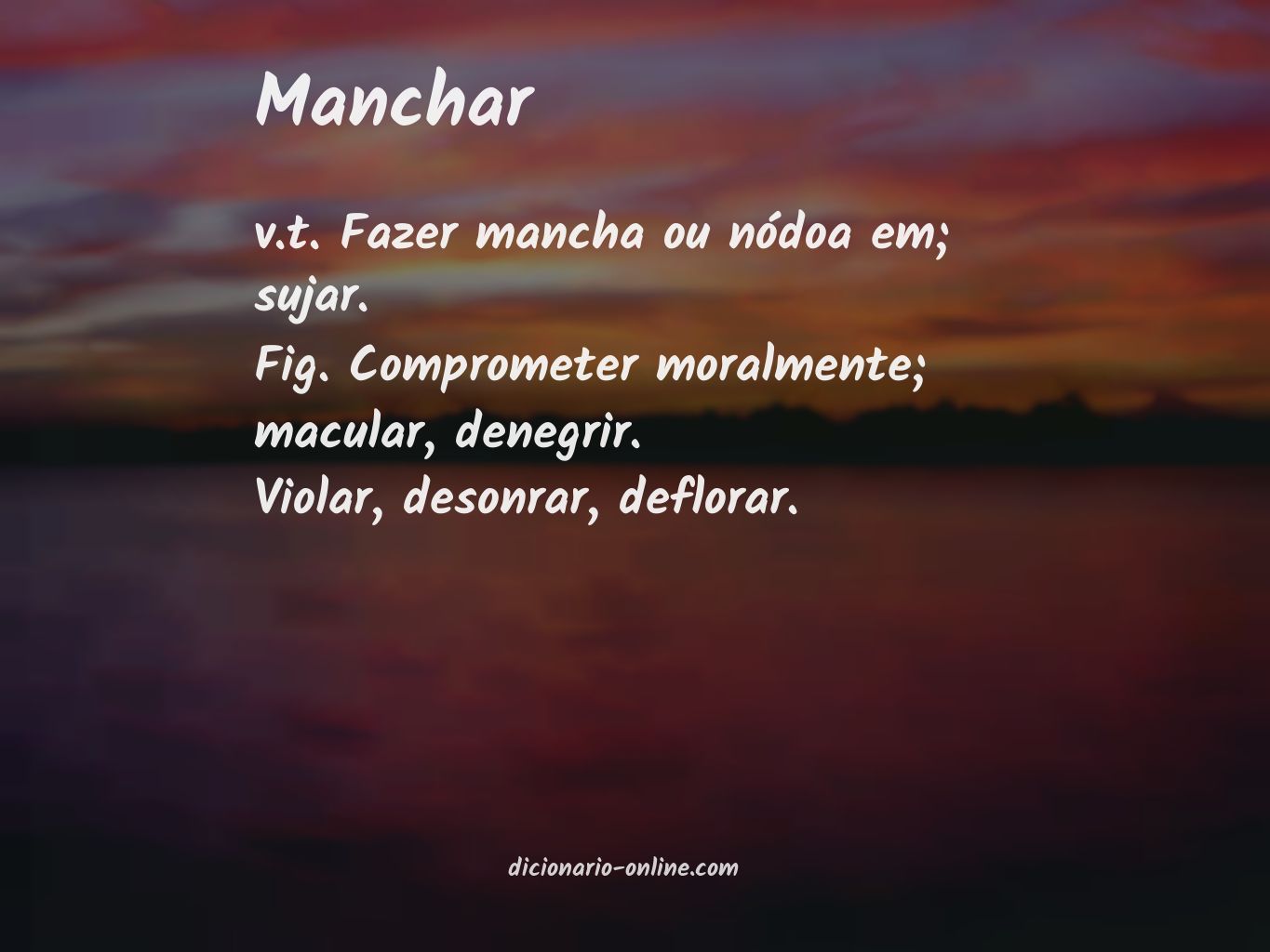 Significado de manchar
