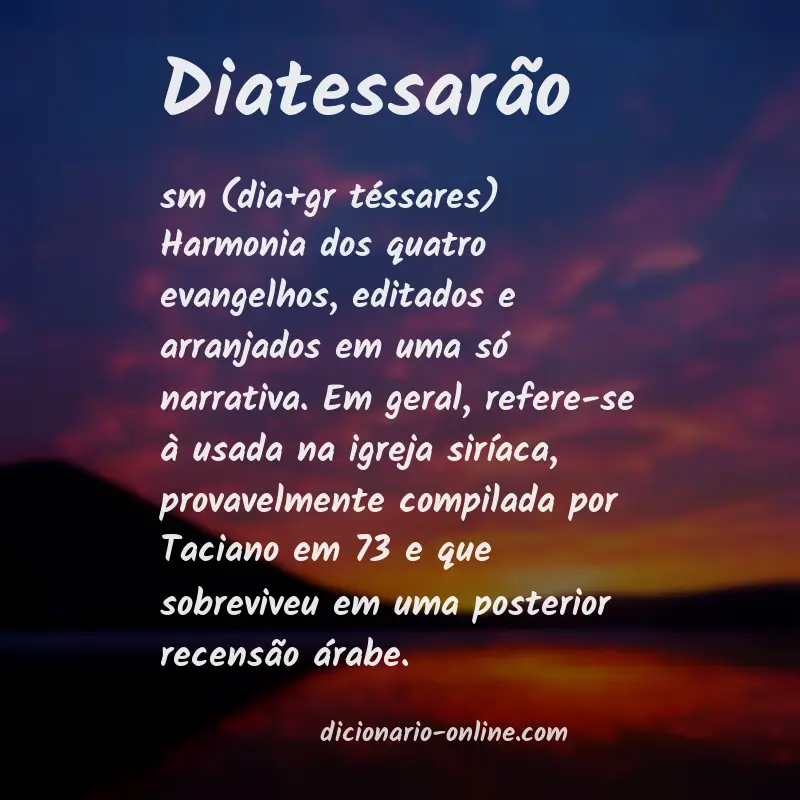 Significado de diatessarão