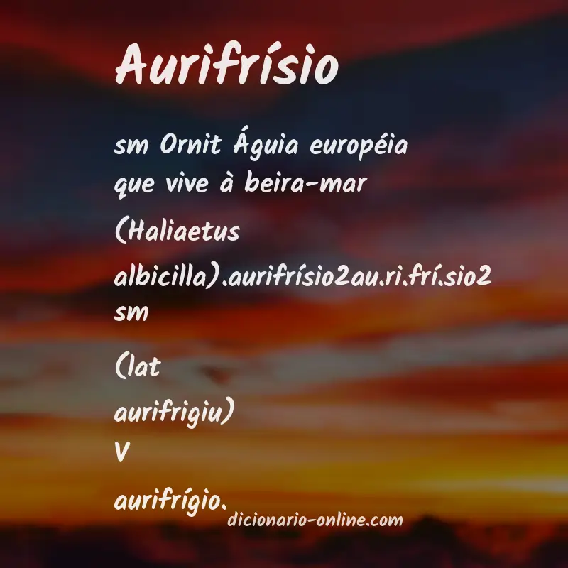 Significado de aurifrísio