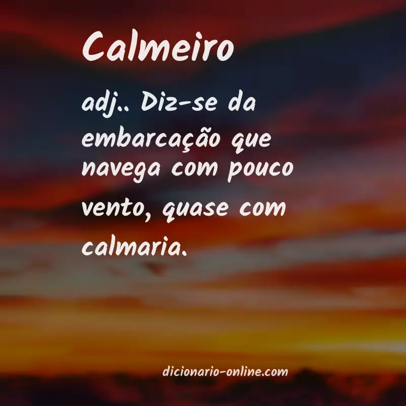 Significado de calmeiro