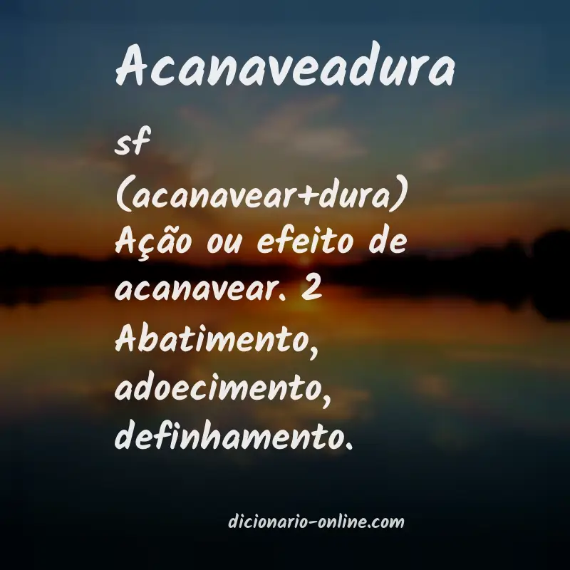 Significado de acanaveadura