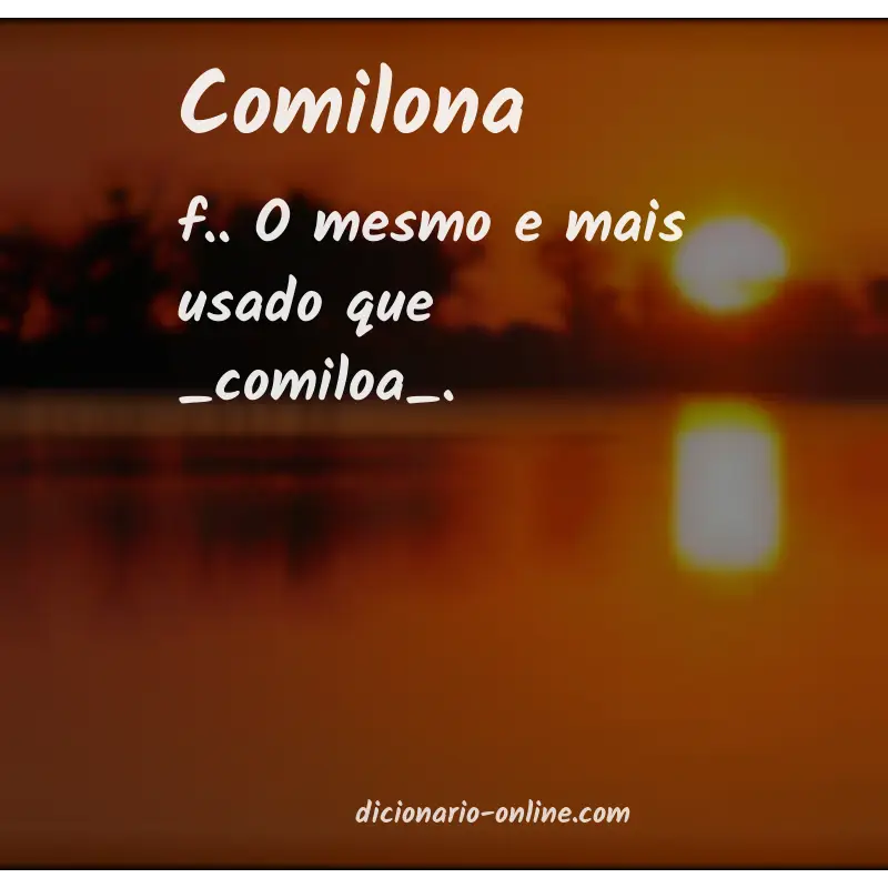 Significado de comilona