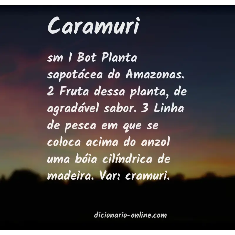 Significado de caramuri