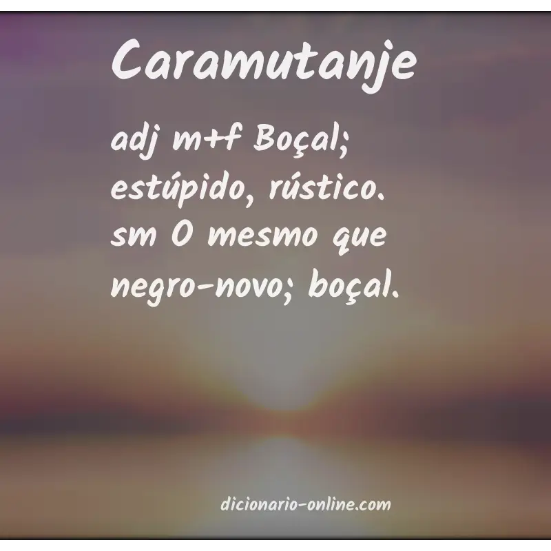 Significado de caramutanje