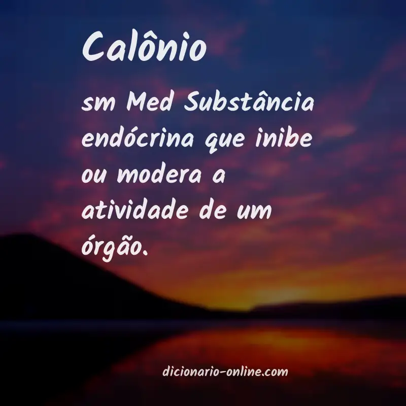 Significado de calônio