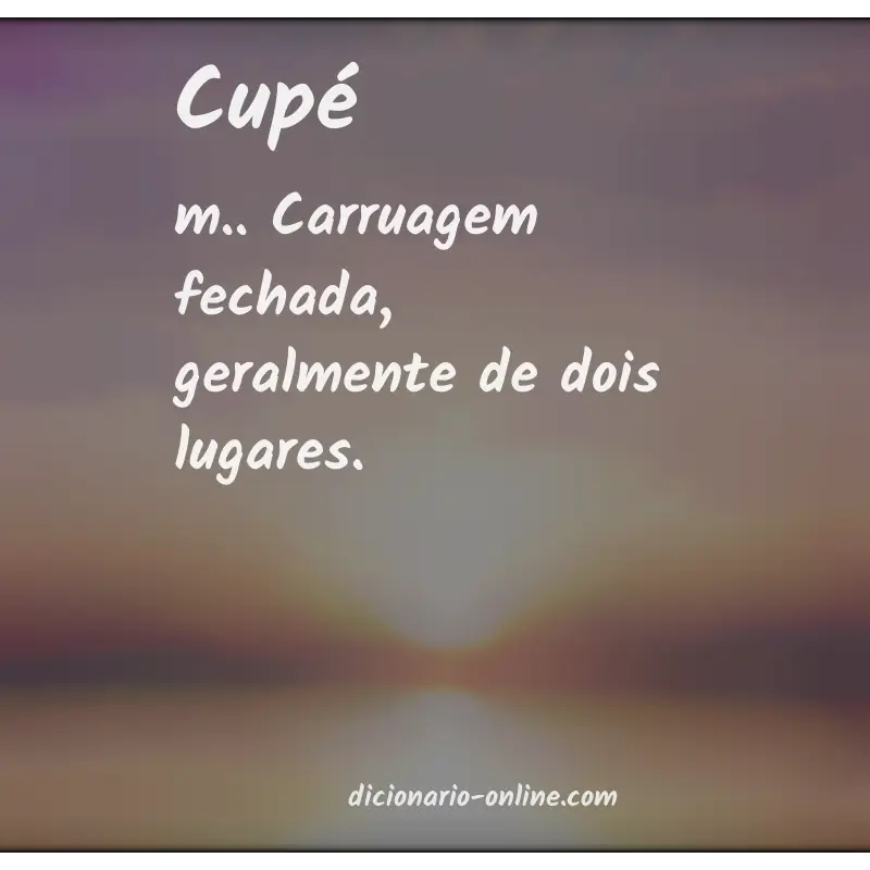 Significado de cupé