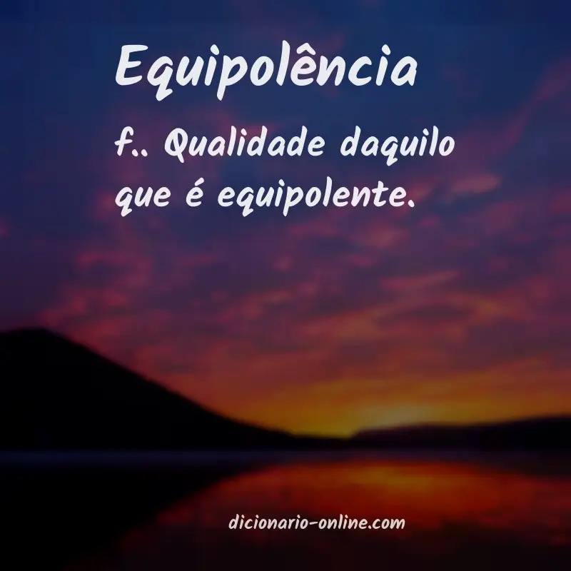 Significado de equipolência