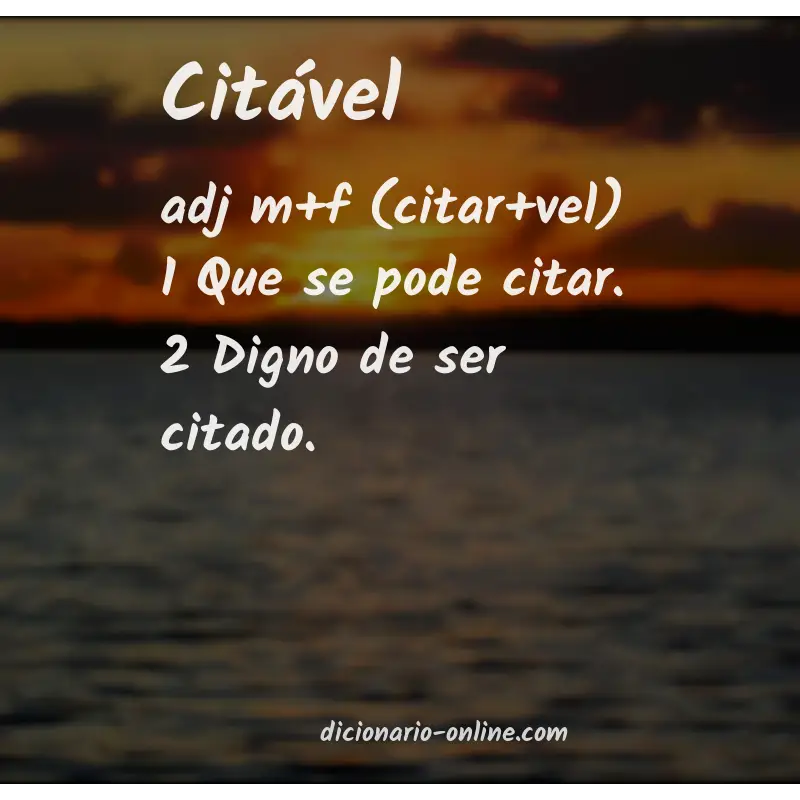 Significado de citável