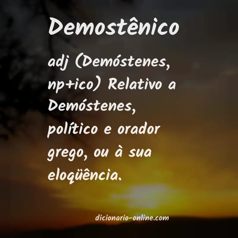 Significado de demostênico