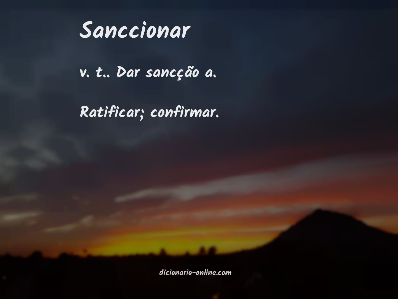 Significado de sanccionar