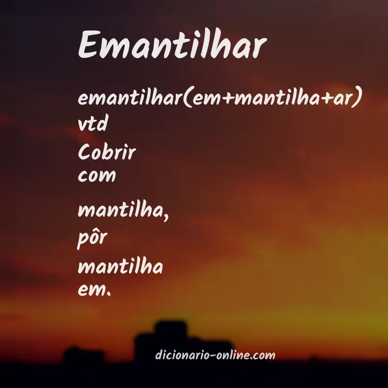 Significado de emantilhar