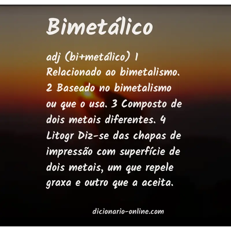 Significado de bimetálico