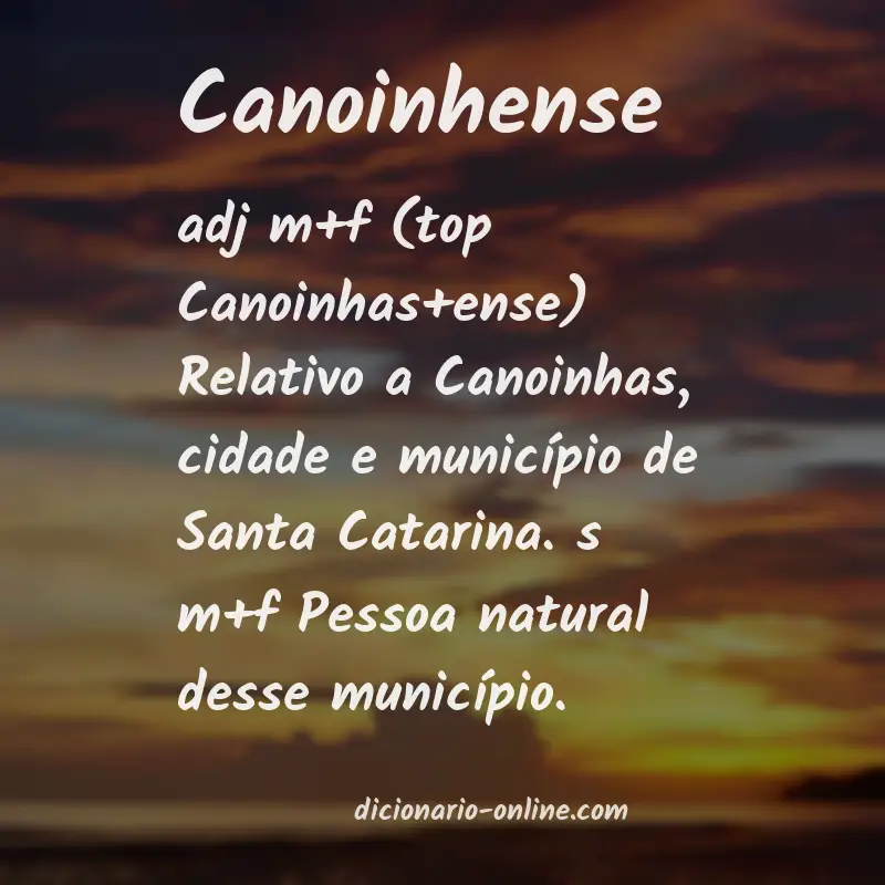 Significado de canoinhense