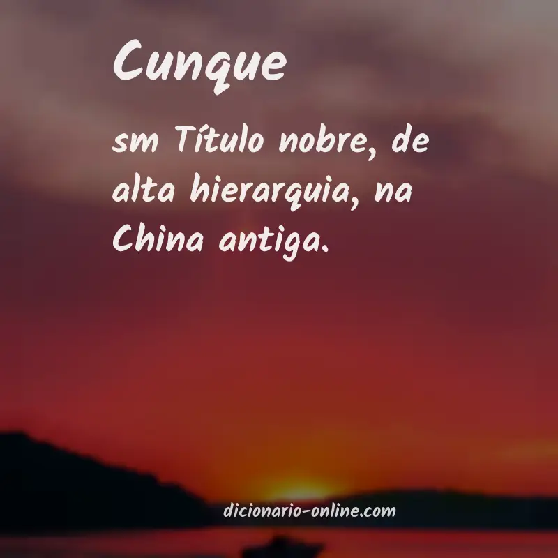 Significado de cunque