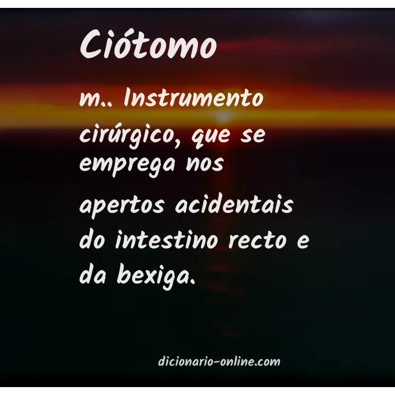 Significado de ciótomo