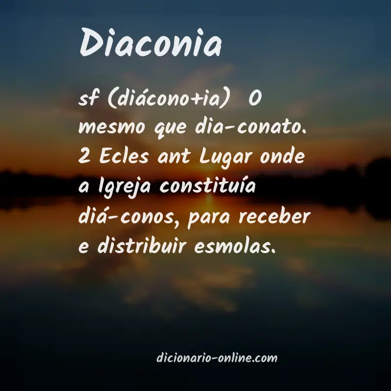 Significado de diaconia