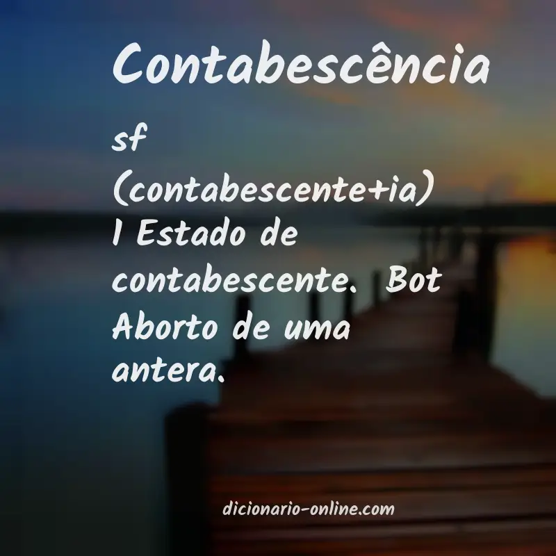 Significado de contabescência