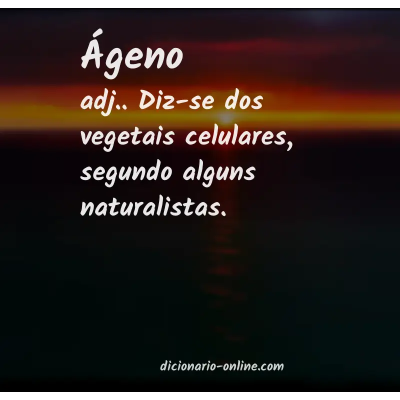 Significado de ágeno