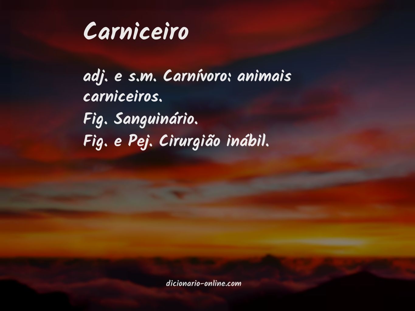 Significado de carniceiro