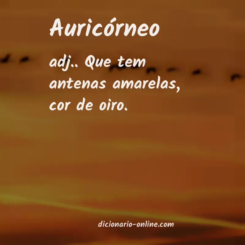 Significado de auricórneo