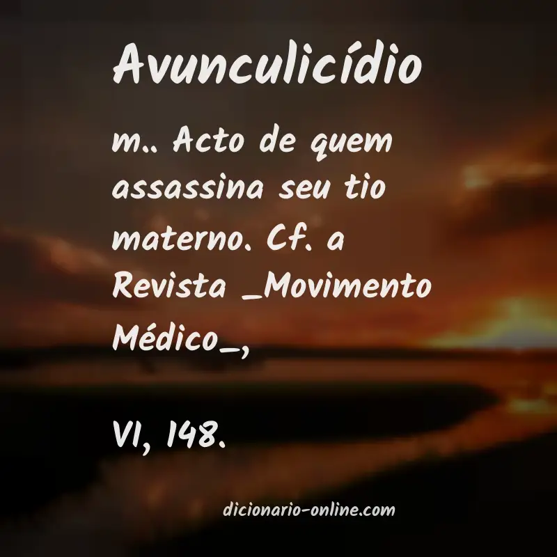 Significado de avunculicídio