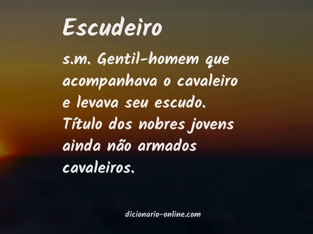 Significado de escudeiro