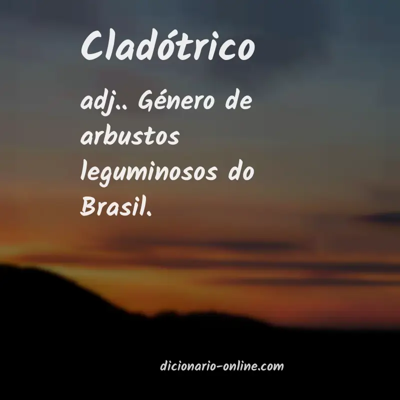 Significado de cladótrico