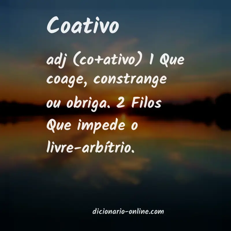 Significado de coativo