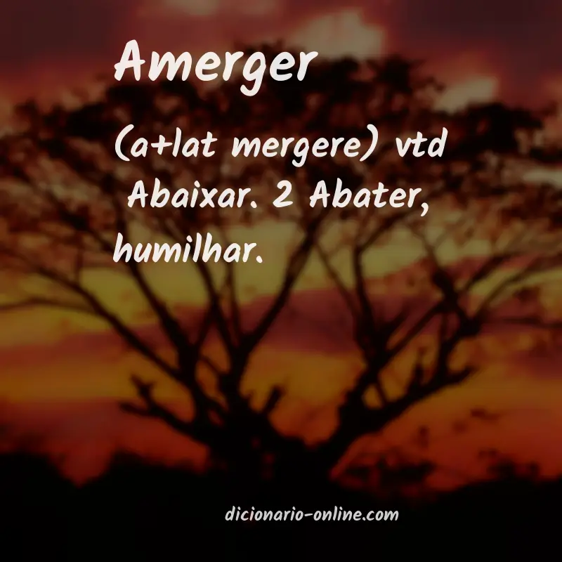 Significado de amerger
