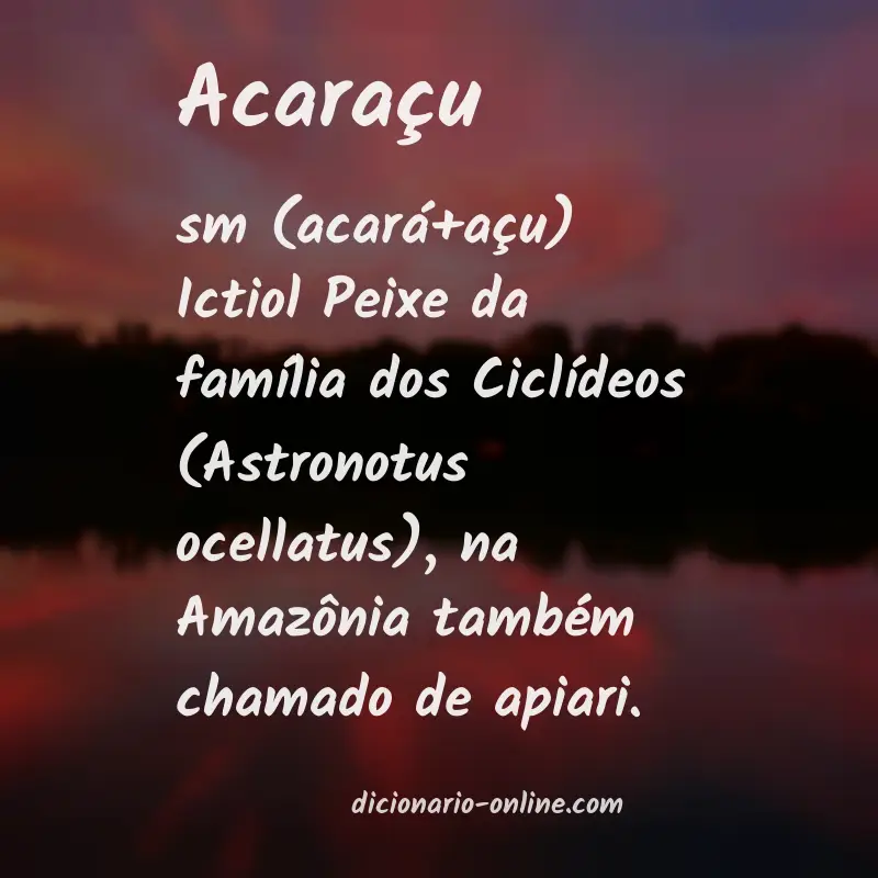 Significado de acaraçu