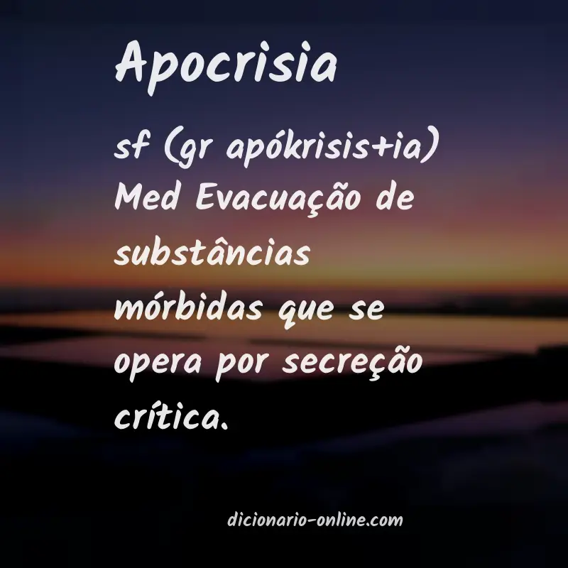 Significado de apocrisia