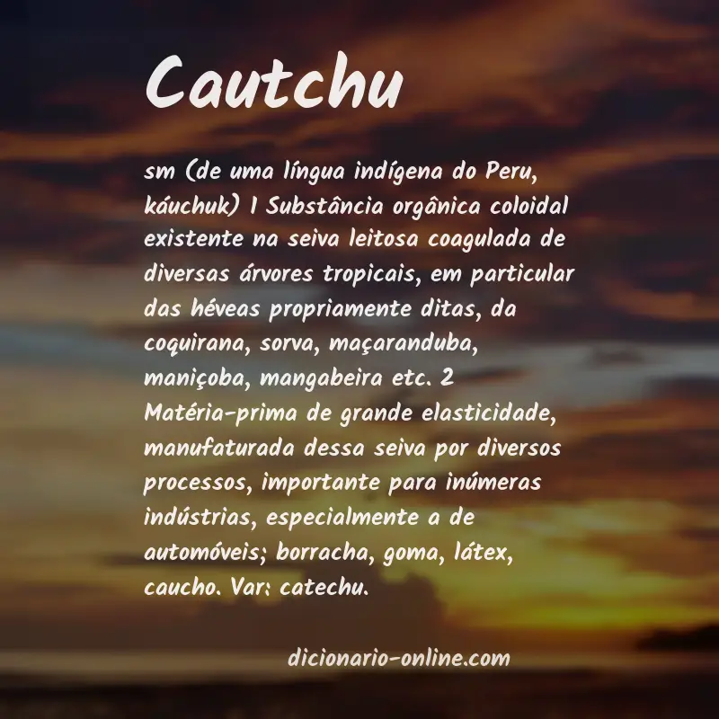 Significado de cautchu