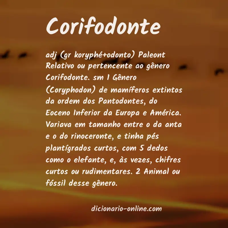 Significado de corifodonte