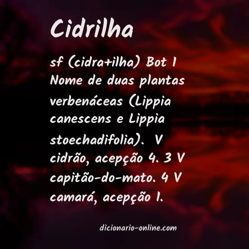 Significado de cidrilha