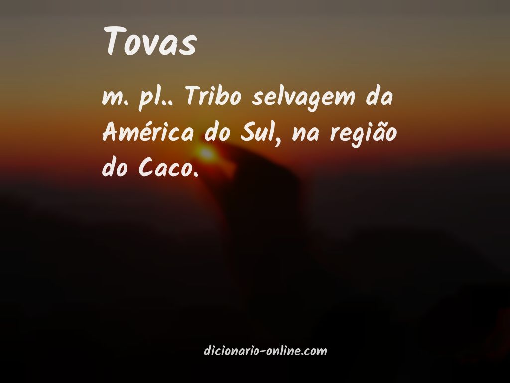 Significado de tovas