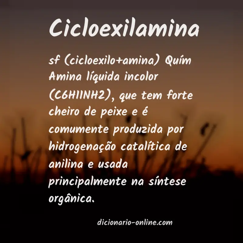 Significado de cicloexilamina