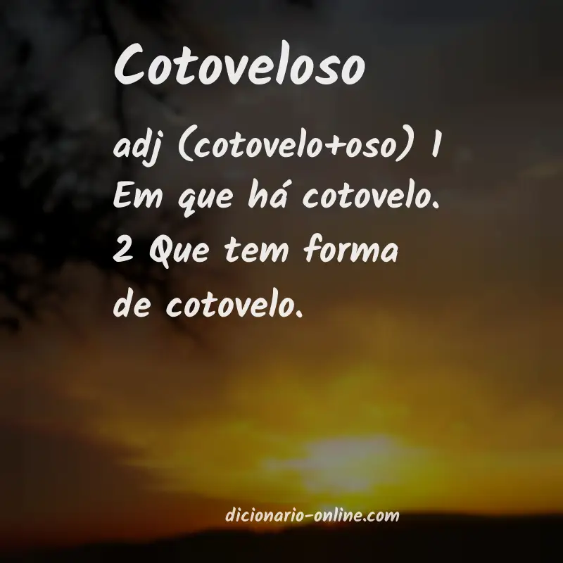 Significado de cotoveloso
